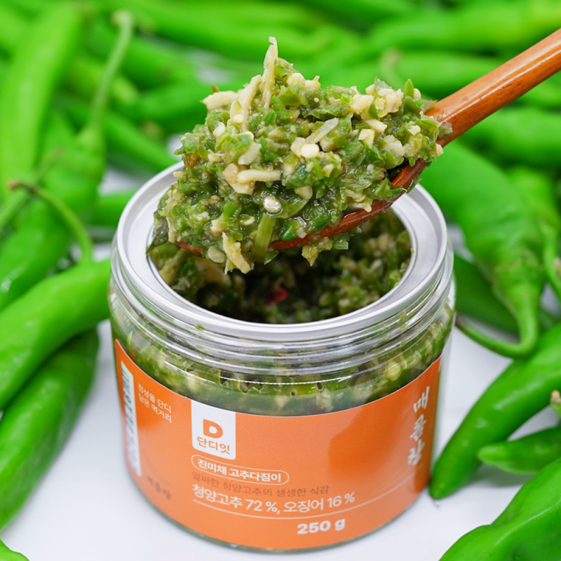 단디담음,혁신전용)단디잇 매콤찬 고추다짐이 4종 250g