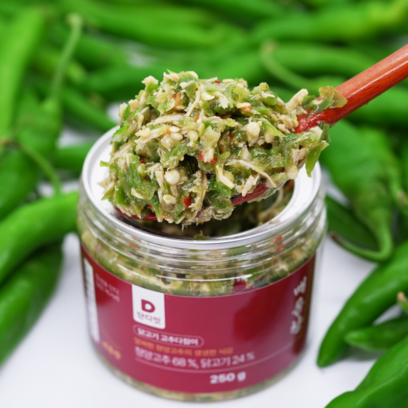 단디담음,혁신전용)단디잇 매콤찬 고추다짐이 4종 250g